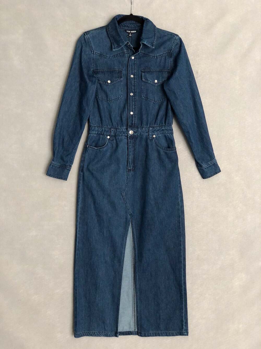 Steve Madden Dakoda Dress Denim Blue Women's Size 0 Medium NEW